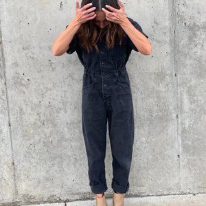 Free People Marci Coverall in Black Size Small